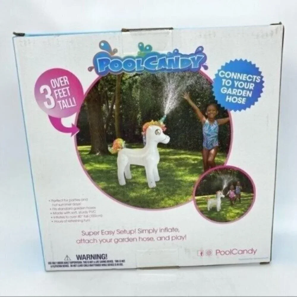 Pool Candy Unicorn Sprinkler Inflatable NEW